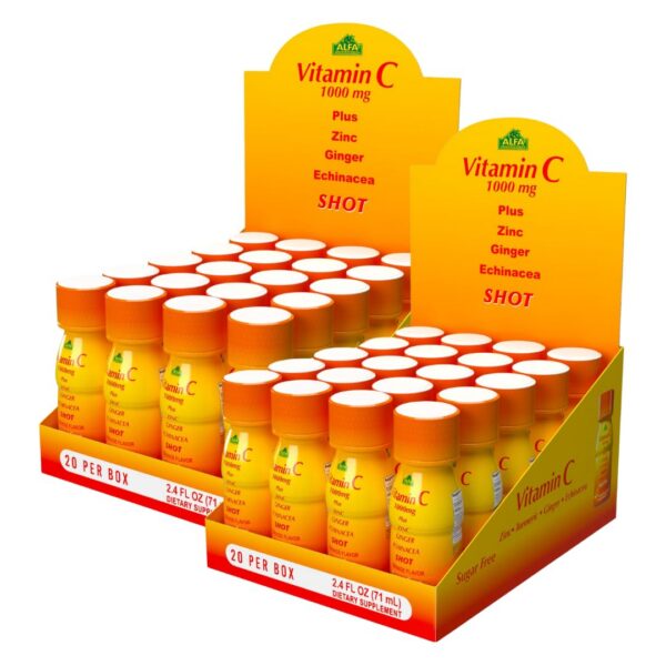 Frasco de ALFA VITAMINS Vitamin C Shot