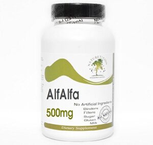 Alfalfa cápsulas naturales sin aditivos Naturetition suplemento saludable