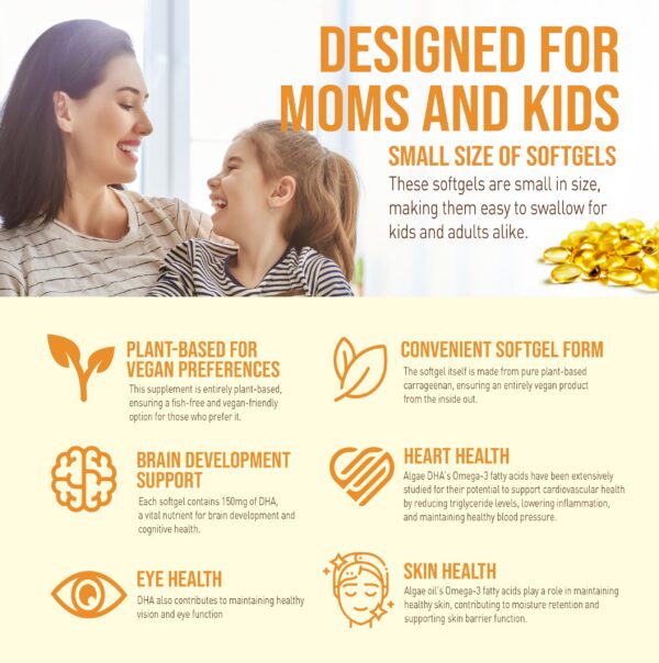 Etiqueta de información nutricional de Algae DHA