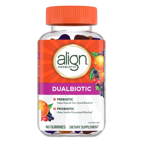 Align DualBiotic gomitas prebiótico probiótico sabor frutas