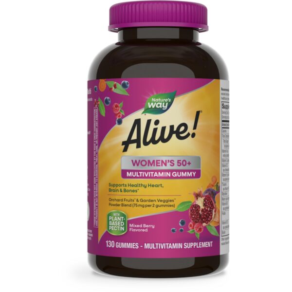 Alive! multivitaminas gomitas mujeres 50+ sabor frutos mixtos