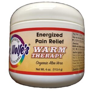 Alivio del dolor con aloe vera orgánico y terapia cálida Dr. Wolfe's