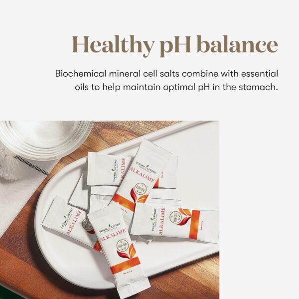 Version 1.0.0 AlkaLime Stick Packs de Young Living con minerales esenciales