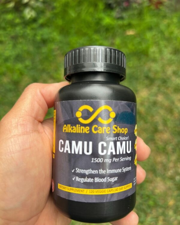 Cápsulas vegetales Camu Camu alineadas