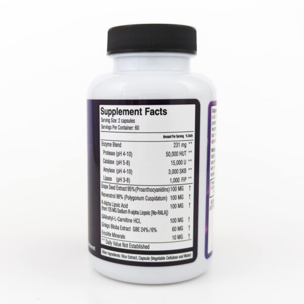 Etiqueta de Allegany Daily Antioxidant Enzyme