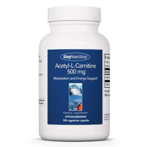 Frasco de Allergy Research Group Acetyl-L-Carnitine 500 mg