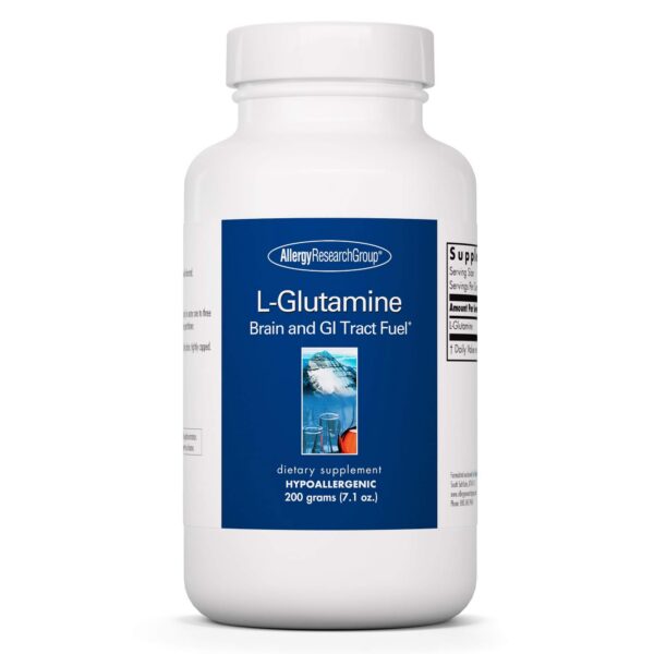 Frasco de L-Glutamine Powder etiqueta
