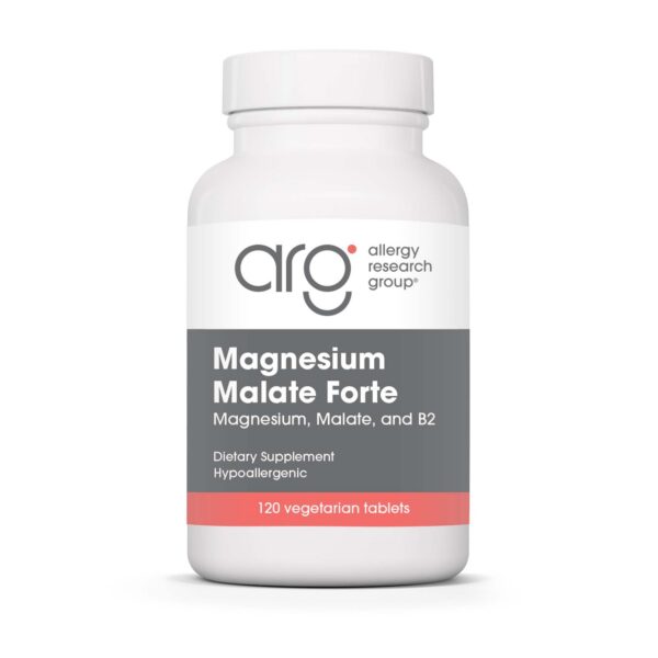 Version 1.0.0 Etiqueta frontal de Allergy Research Group Magnesium Malate Forte