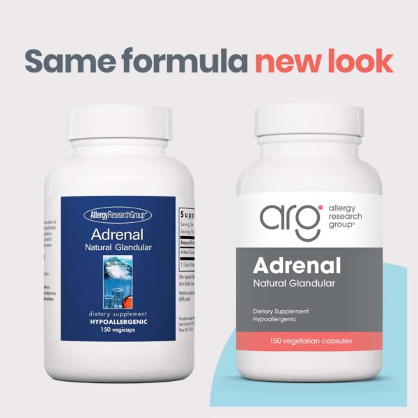 Version 1.0.0 Etiqueta lateral del producto glandular suprarrenal