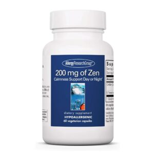 Frente del envase Allergy Research Group Zen GABA L-Theanine