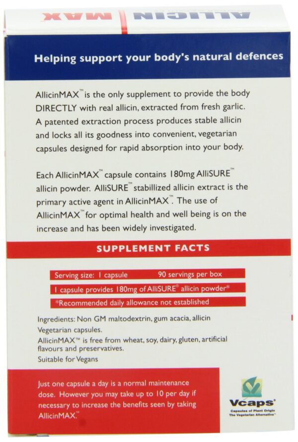 Allicin Max suplemento natural cápsulas 100% puras