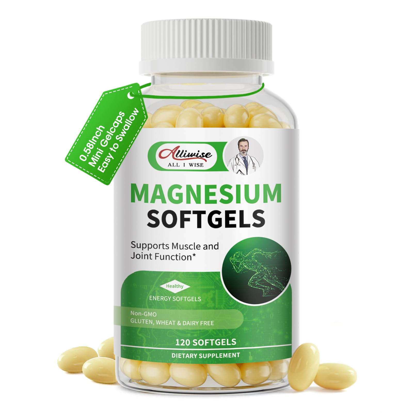 Alliwise Magnesium Glycinate, 500 mg