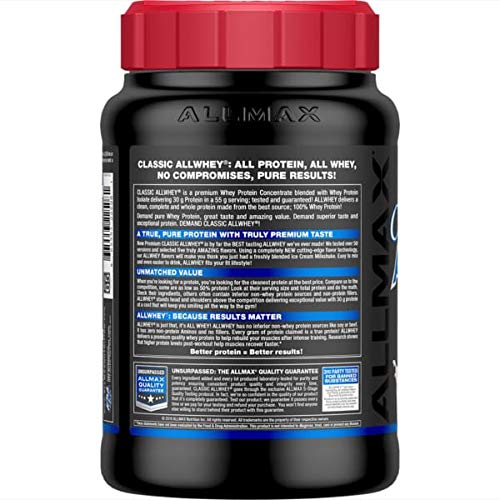 etiqueta lateral AllWhey Classic vainilla 2 lb