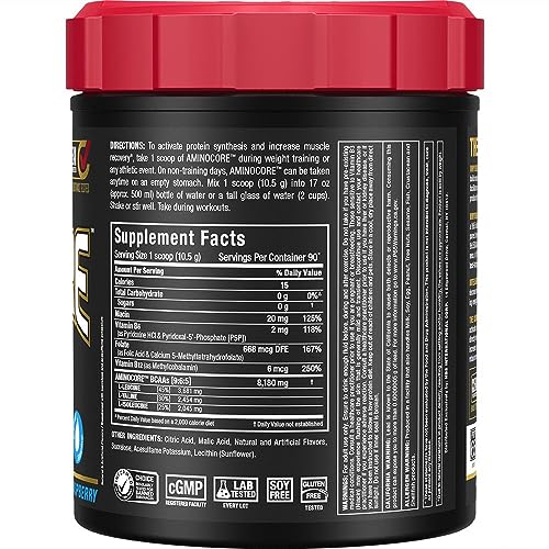 Contenido 8.18 g de BCAA por porción en etiqueta