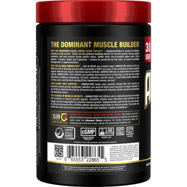 Etiqueta de AMINOCORE BCAA