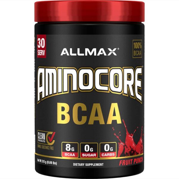 Version 1.0.0 ALLMAX AMINOCORE BCAA polvo etiqueta frontal