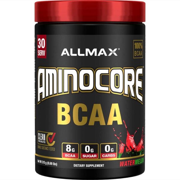 Version 1.0.0 Frasco AllMAX AMINOCORE BCAA frasco frontal