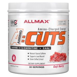 ALLMAX Aminocuts bebida energética amino taurina botella frontal