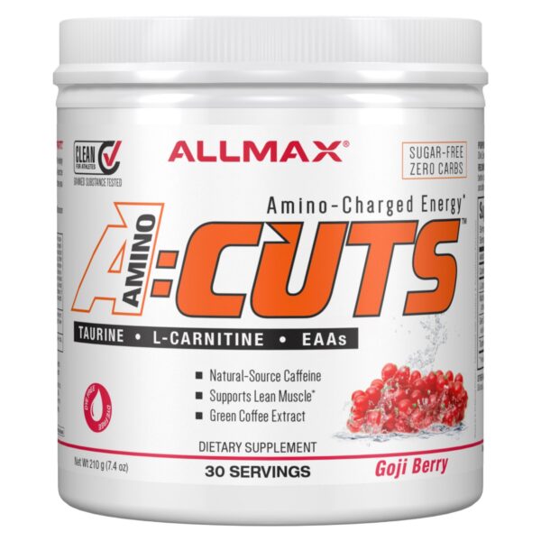 Version 1.0.0 ALLMAX Aminocuts bebida energética amino taurina botella frontal