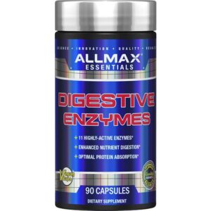 ALLMAX Digestive ENZYMES frasco frontal