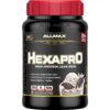 Allmax Hexapro proteico Cookies & Cream envase y etiqueta
