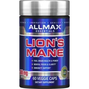 ALLMAX Lion’s Mane suplemento nootrópico 60 cápsulas vegetales