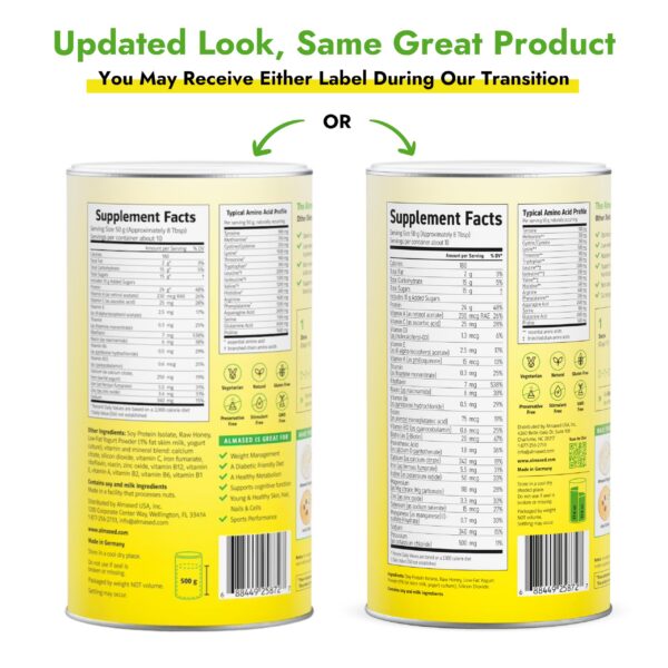 Etiqueta de Almased Batido Sustituto de Comida