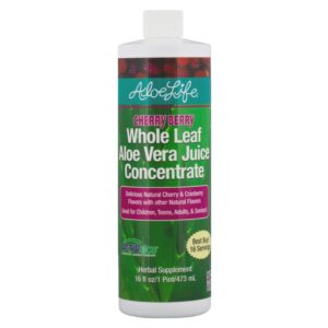 Jugo Aloe Life aloe vera hoja completa sabor cereza 473 ml