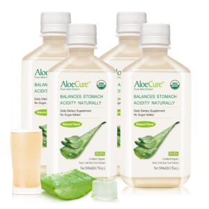 Version 1.0.0 AloeCure jugo puro aloe vera orgánico 4 botellas 500 ml