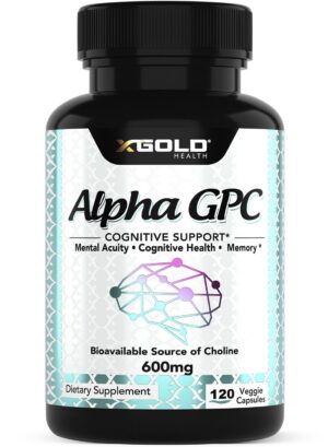Etiqueta frontal de Alpha GPC Choline 600mg