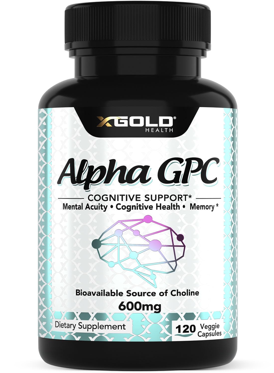 X Gold Health Alpha GPC Choline, 600 mg
