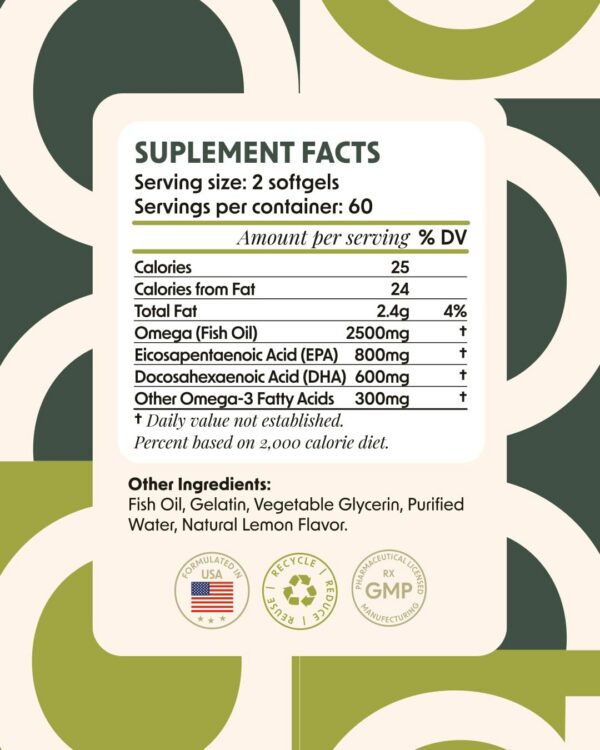 Cápsulas suaves Omega 3 alineadas