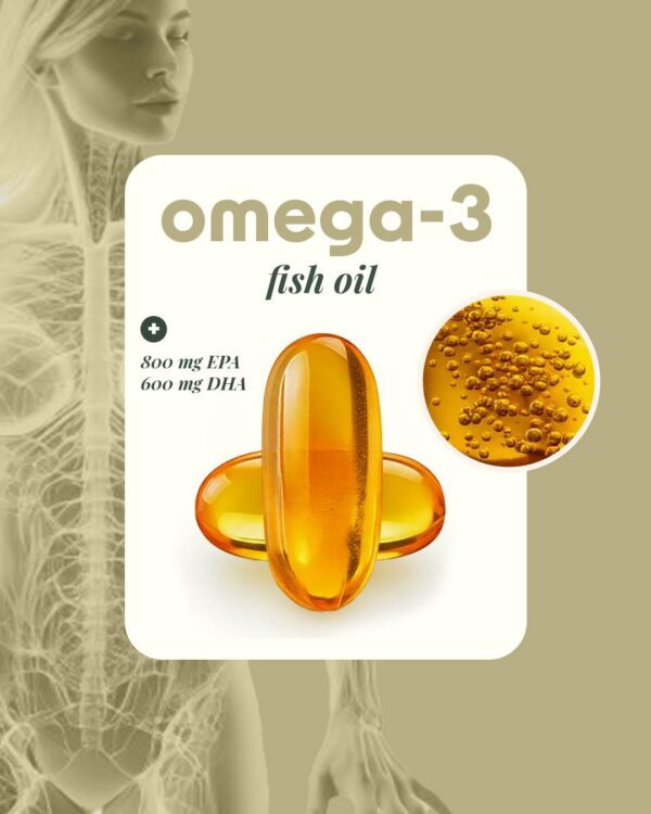 Frasco Omega 3 suave en estante