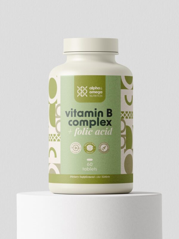 Frasco de Alpha & Omega Nutrition Vitamina B-Complejo