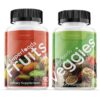 Version 1.0.0 Alpha Pure Superfoods Reds y Greens cápsulas mostradas en el paquete