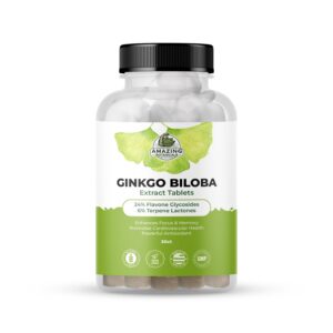 Amazing Botanicals Ginkgo Biloba tabletas extracto certificado 30 unidades