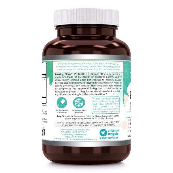Amazing Flora probiótico caja y botella