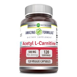 Amazing Formulas Acetil L-Carnitina 500 mg cápsulas vegetales