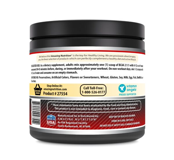 Interior de porciones de polvo BCAA