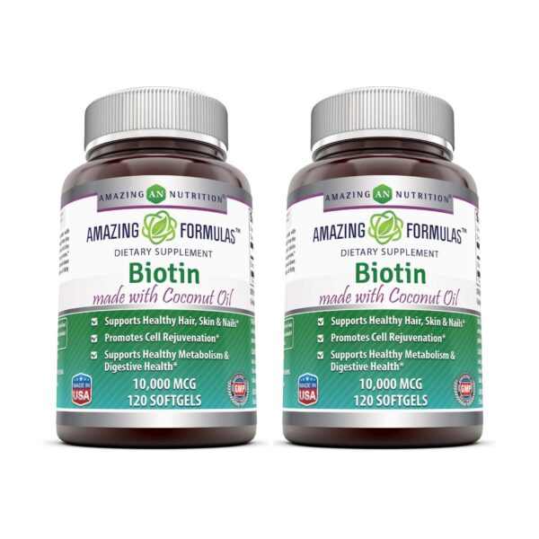 Ce1psula blanda de biotina con aceite de coco