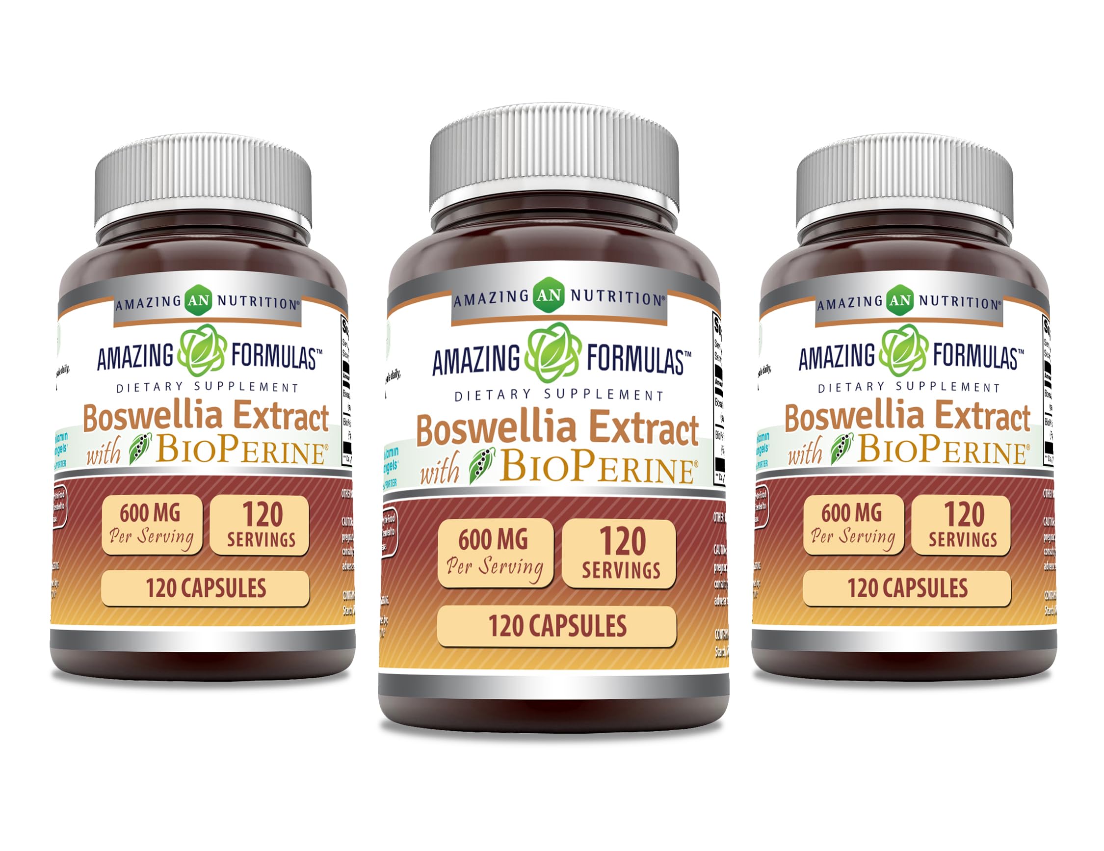 Amazing Nutrition Boswellia Bioperine, 600 mg