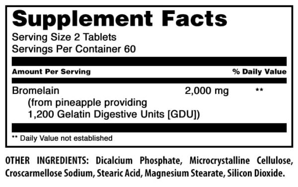 Version 1.0.0 Frasco y etiqueta de bromelina Amazing Formulas