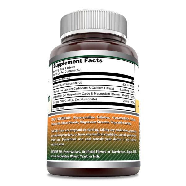 Version 1.0.0 Frasco de Amazing Formulas Calcium Magnesium Zinc + D3