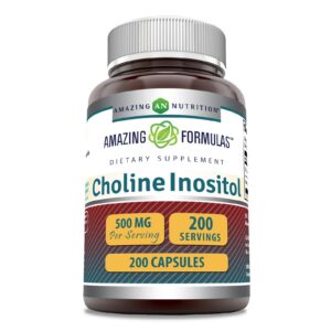 Version 1.0.0 Amazing Formulas colina e inositol cápsulas frontal