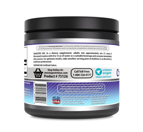Version 1.0.0 Etiqueta de Amazing Formulas creatina monohidrato micronizada