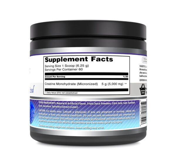 Version 1.0.0 Medida por porción creatina monohidrato micronizada