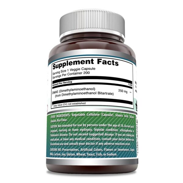 Etiqueta frontal de Amazing Formulas DMAE