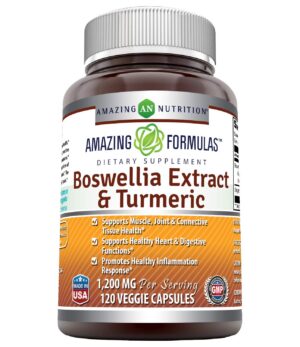 Extracto Boswellia y Cúrcuma suplemento cápsulas vegetales