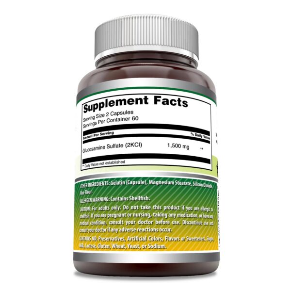Amazing Formulas glucosamina sulfato etiqueta lateral