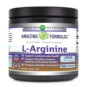Frente del envase Amazing Formulas L-Arginina en polvo